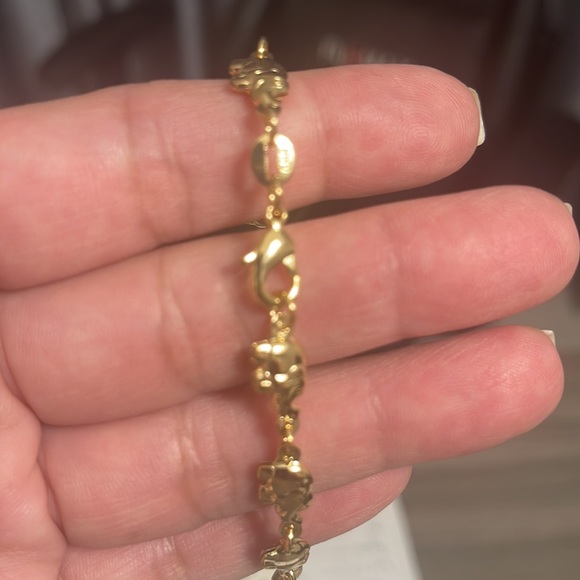 18k Gold Filled Elephant Bracelet - Picture 6 of 7
